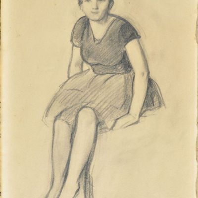 Ragazza seduta, 1920-1921